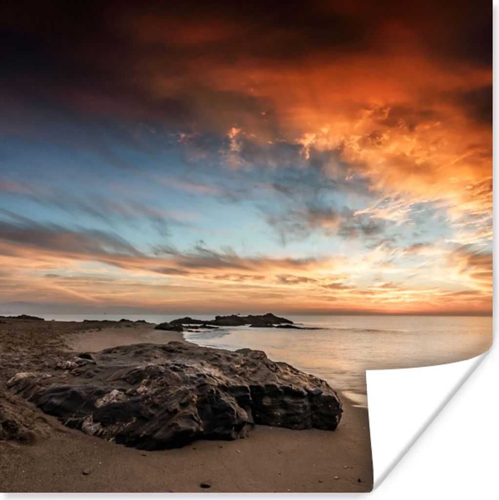 MuchoWow® Poster Strand - Steine - Abend - Himmel - Natur Produktbild 