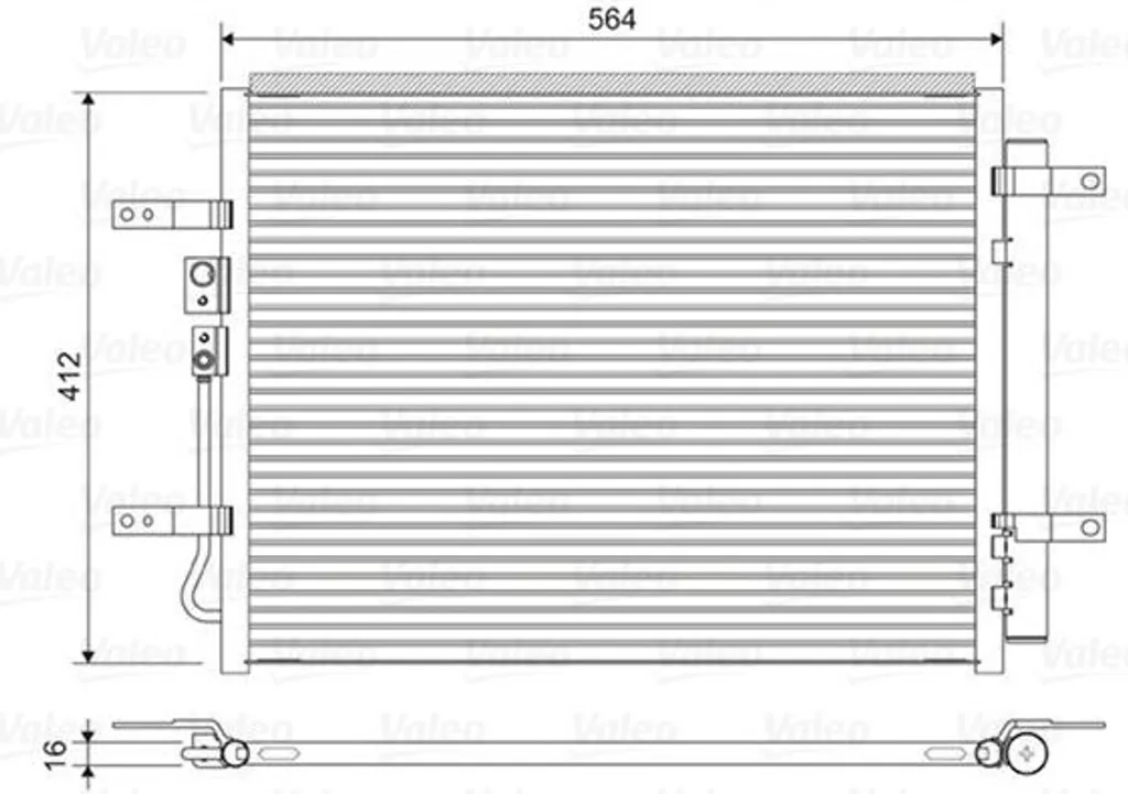 Condenseur de climatisation Valeo 822628 pour Ioniq et Niro Hybride