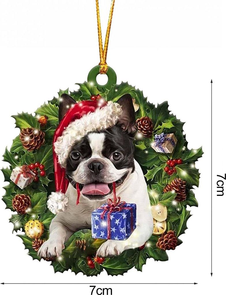 Weihnachtsanhänger mit Tiermotiv, dekorativer Mehrzweck-Weihnachtsbaum-Hundeanhänger zum Aufhängen für Zuhause