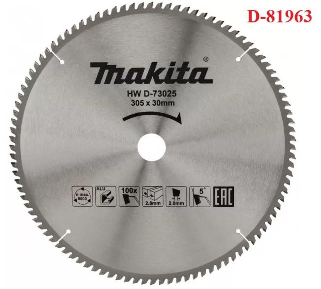 MAKITA TCT-Sägeblatt für Aluminium 305 x 30 mm, 100 Zähne Produktbild 