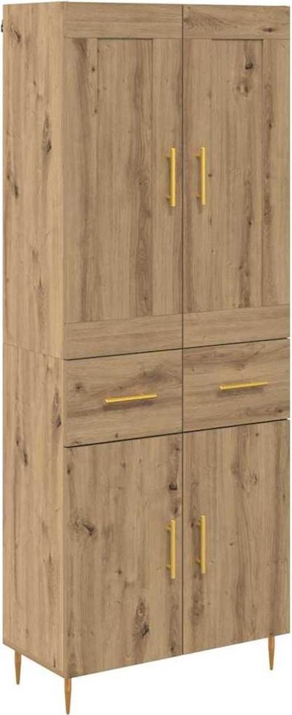 Highboard Artisan-Eiche 69,5 x 34 x 180 cm Holzwerkstoff