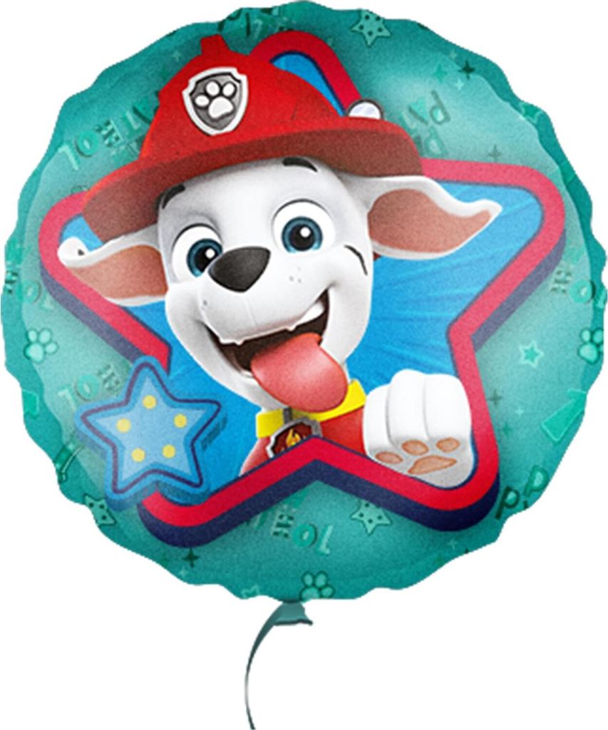 Folienballon Paw Patrol Marshall bunt 19 x 13,5 cm Produktbild 