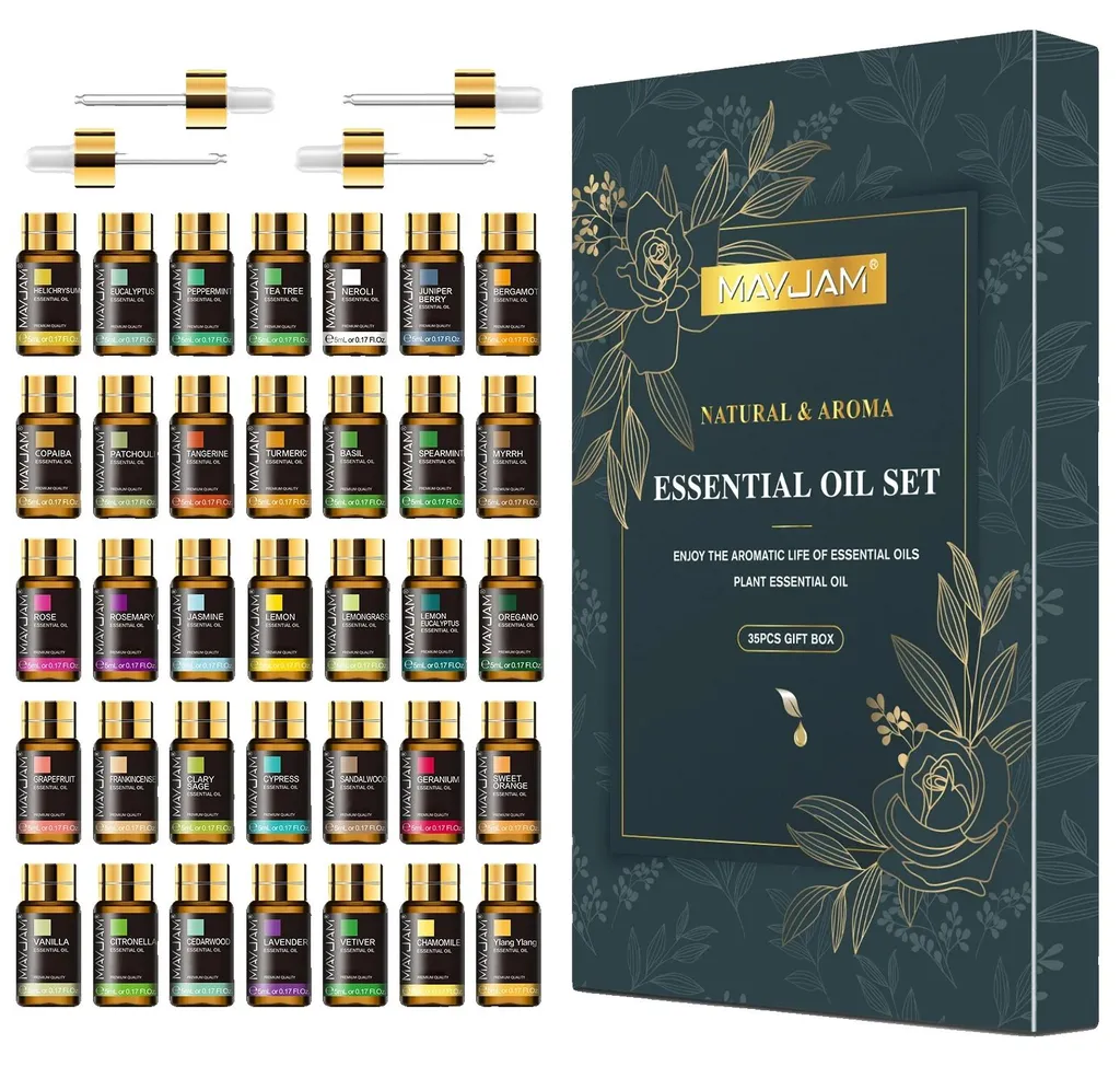 Kit huiles essentielles 35 parfums pour diffuseur et relaxation