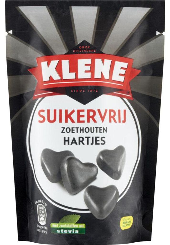Klene Zoethouten Herzchen suikervrij 105g – Zuckerfreie Produktbild 