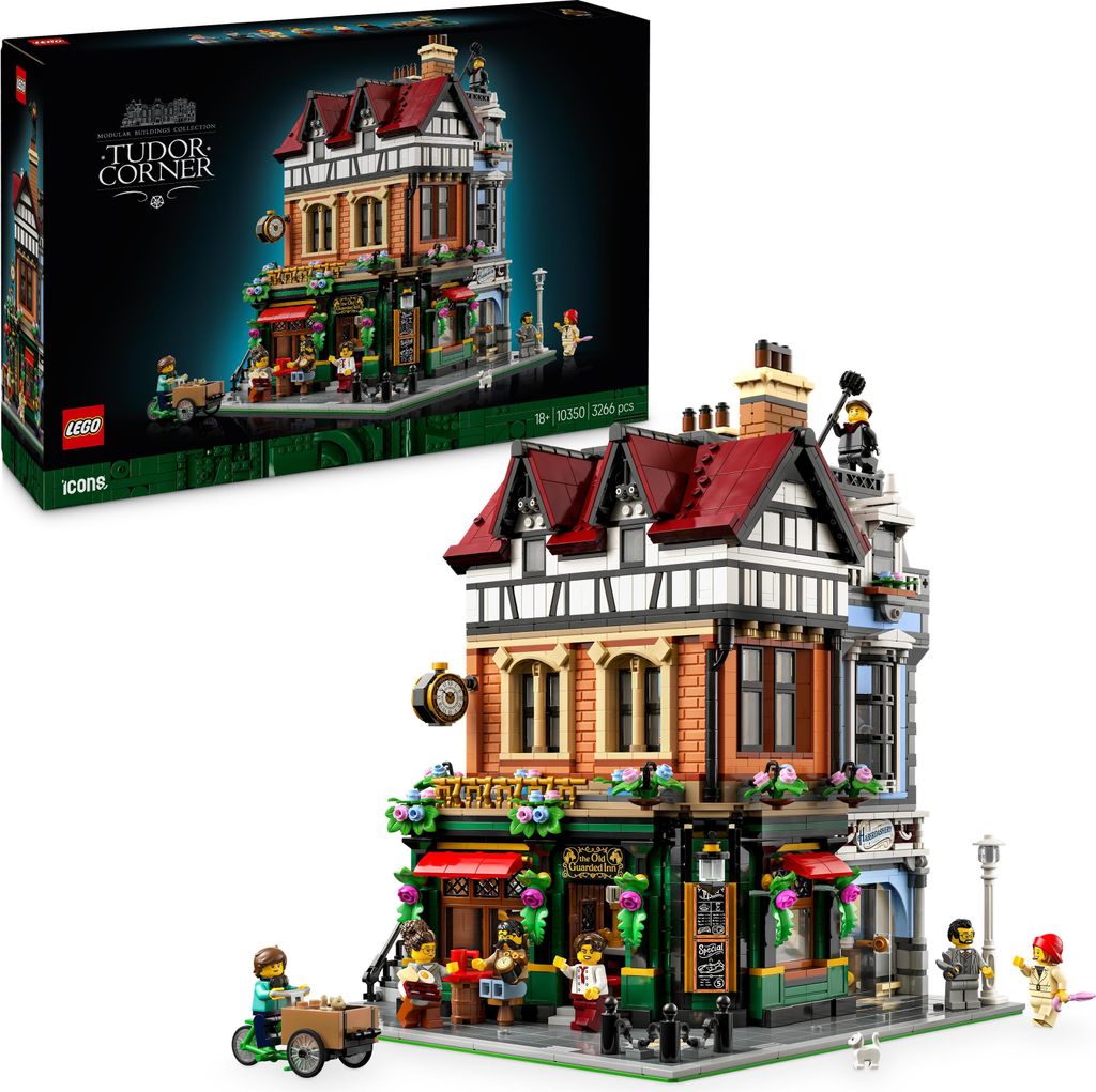 LEGO Icons Eckhaus im Tudorstil, Miniatur Haus Set für Produktbild 