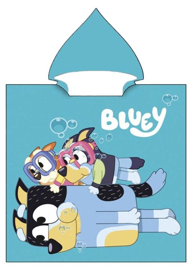 Bluey Kinderponcho Badetuch 55x110cm mehrfarbig Polyester Produktbild 