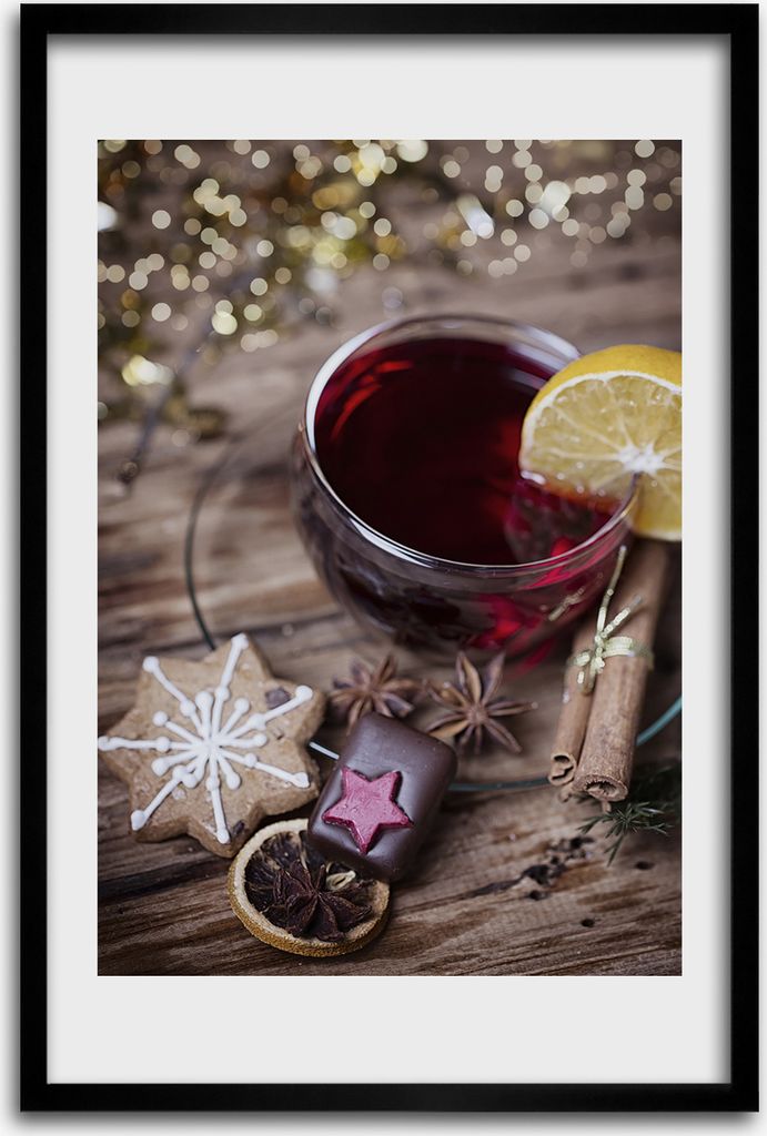 Bild - Bilderrahmen - 40 cm x 60 cm - MDF - Rahmen - Wandkunst - Glühwein