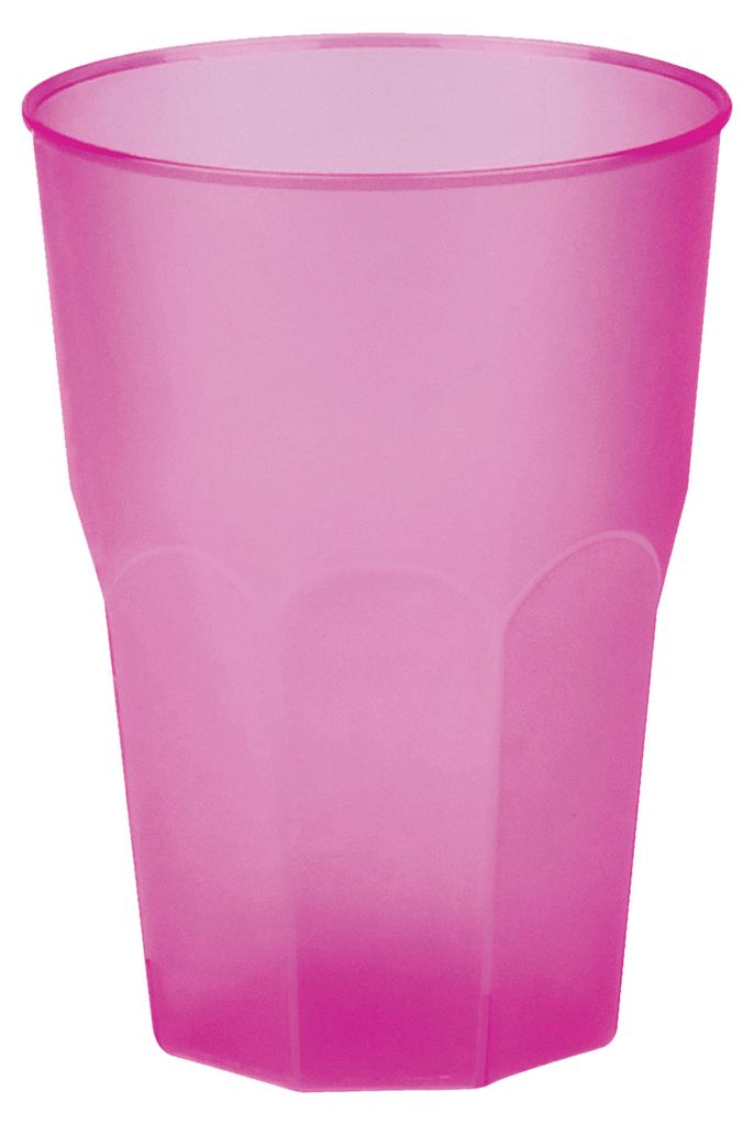 6 Mehrweg Becher pink rosa Plastikbecher 300ml Produktbild 