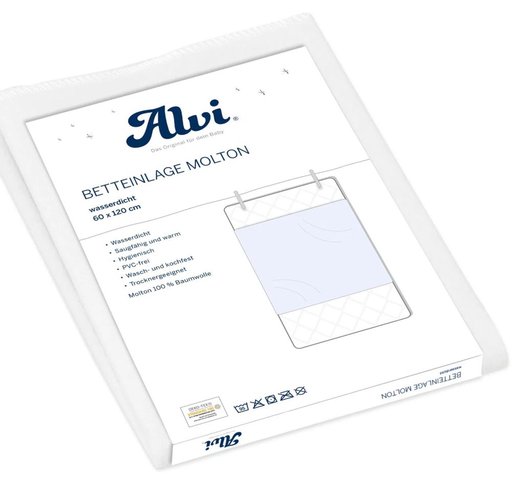 Alvi Wasserdichte Betteinlage Molton/Molton 90 x 200 cm Produktbild 