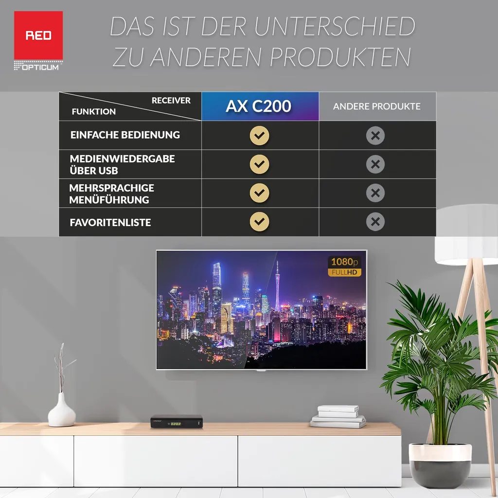 Miglior Decoder DVB-C HD 1080p | USB Media Player HDMI SCART - 3