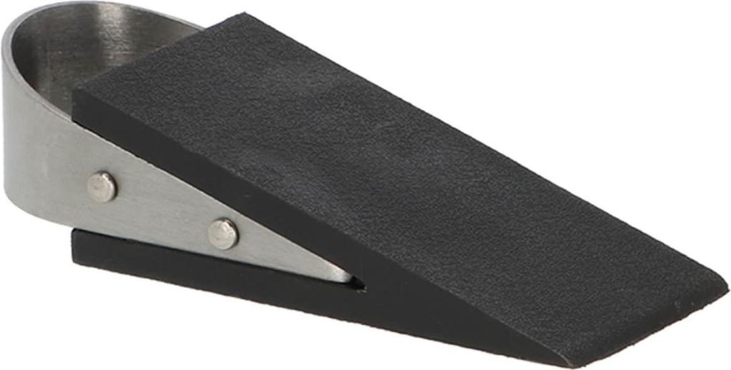 Esschert Design Türkeil Gummi Schwarz & Silberfarben 12 cm - Gummi & Edelstahl