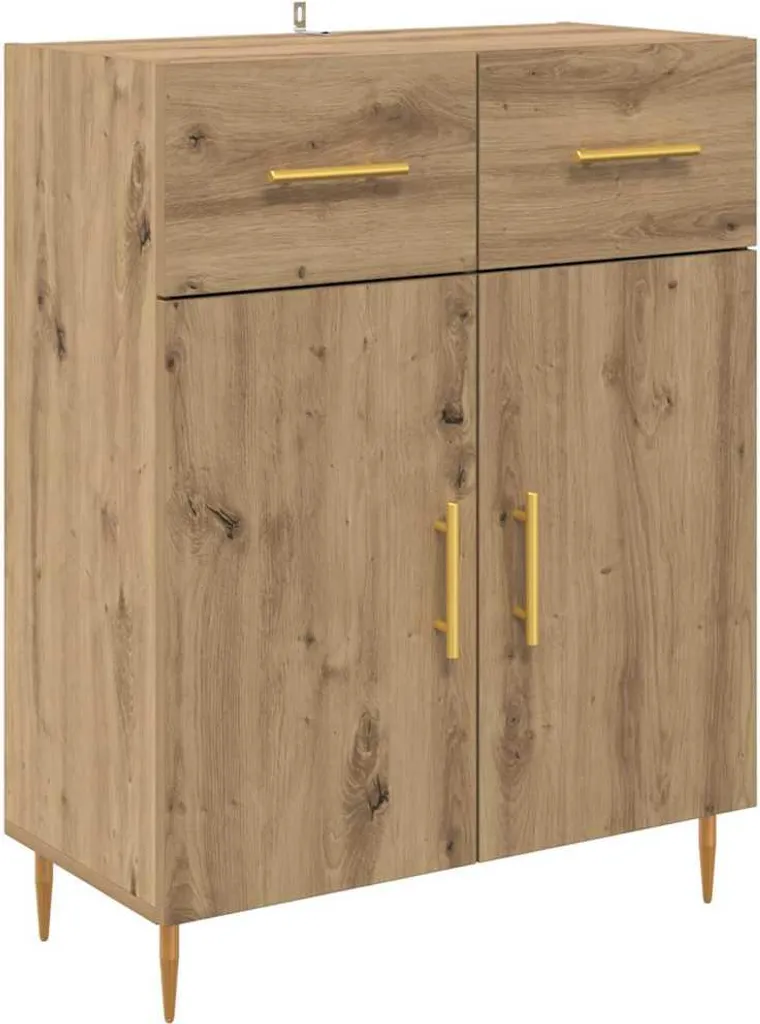 Credenza Rovere Artisan 69,5x34x90 cm | Mobile Buffet Salvaspazio Cucina - 1
