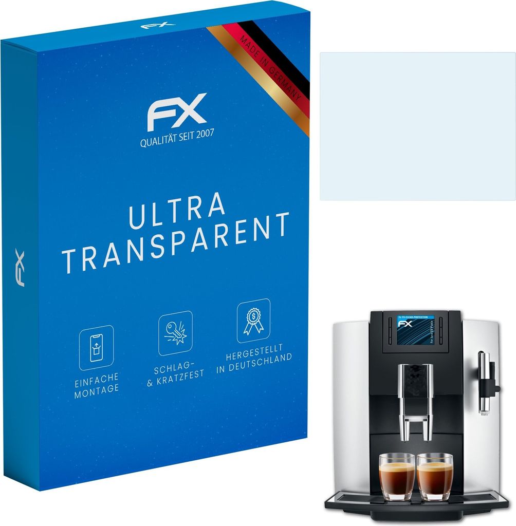 atFoliX FX-Clear 2x Schutzfolie kompatibel mit Jura E8 Platin Displayschutzfolie