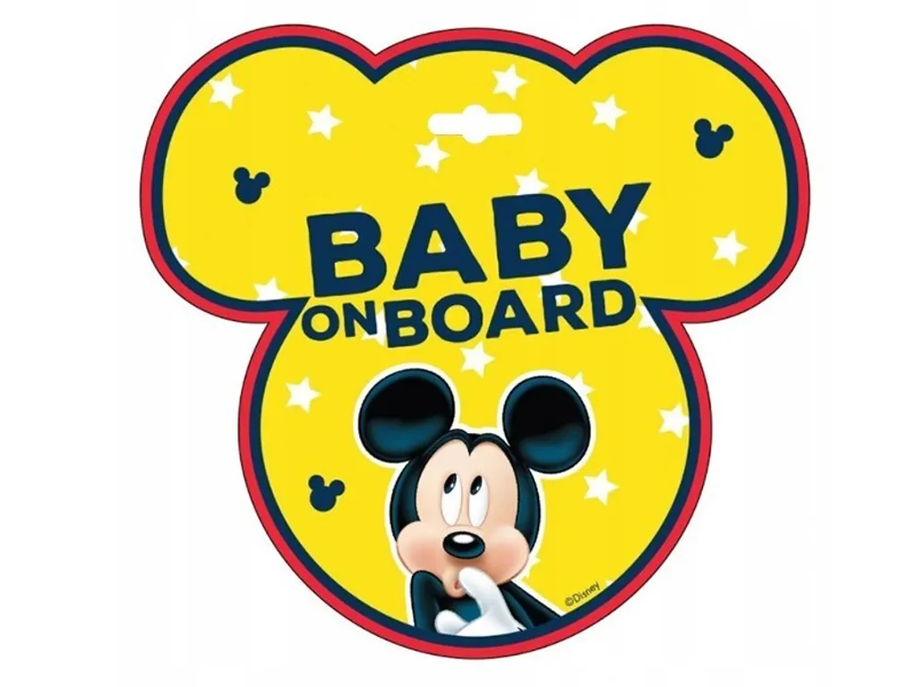 Segnale Auto Topolino Disney Bambino a Bordo - Accessorio Viaggio Bimbi