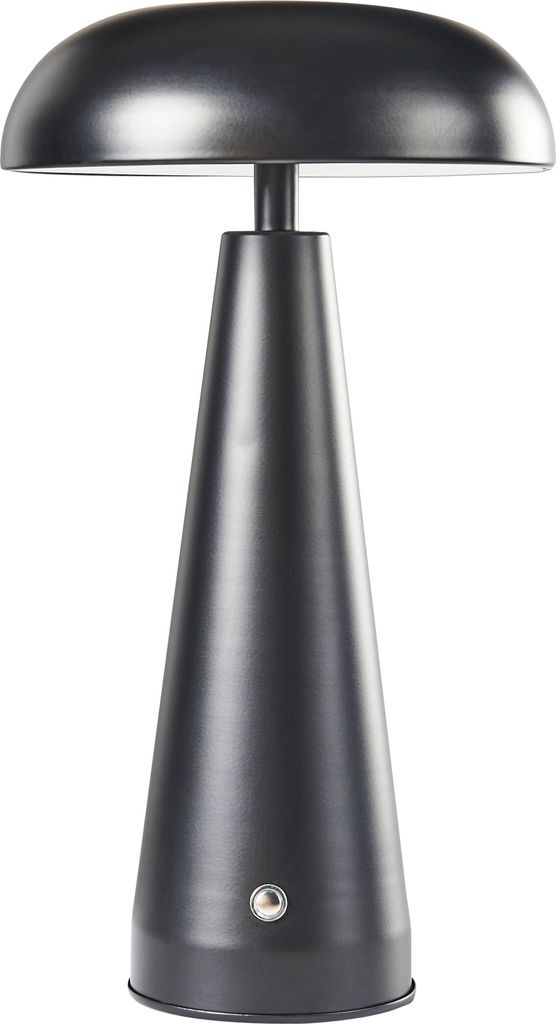 BELIANI Kabellose Tischlampe Schwarz Metall Kabellos Wiederaufladbar Akku Touch Funktion LED Dimmer Dimmfunktion USB Kabel Tischleuchte Modernes De...