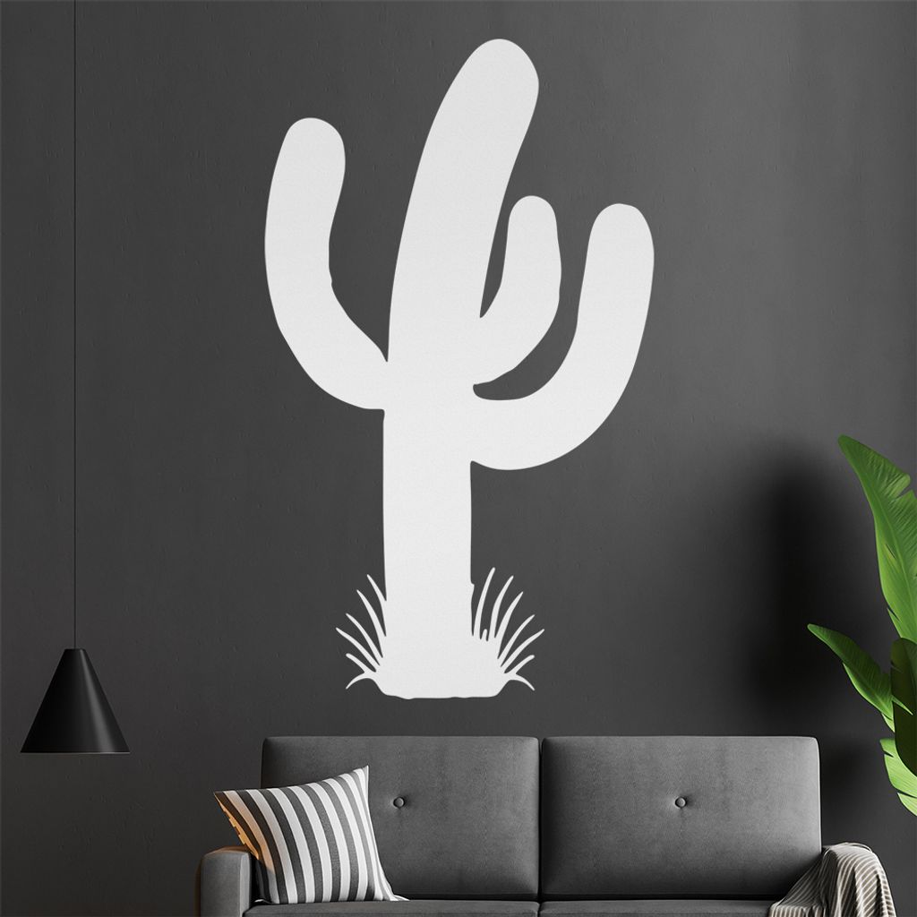 KIWISTAR Kaktus - Wüste Stachel Trocken Wandtattoo in 6 Größen - Wandaufkleber Wall Sticker - Dekoration, Küche, Wohnzimmer, Schlafzimmer, Bade...