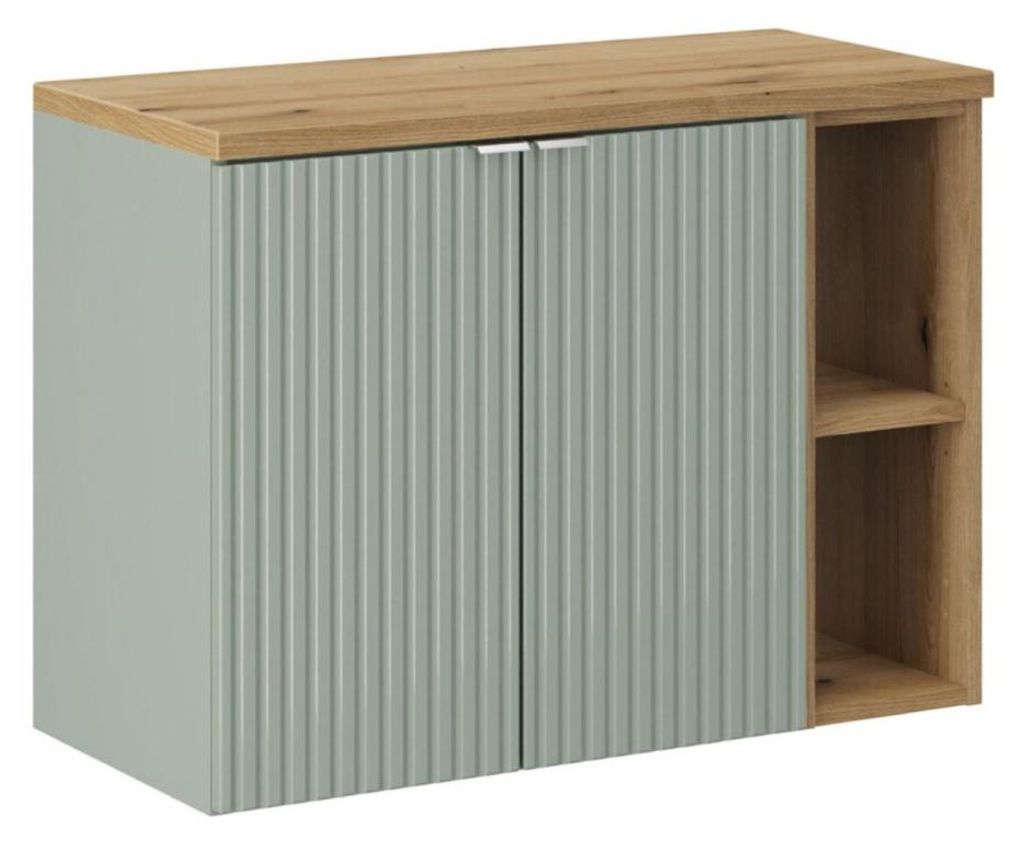 ELVINA Set 80cm: Unterschrank mit grünen Schränken und Produktbild 