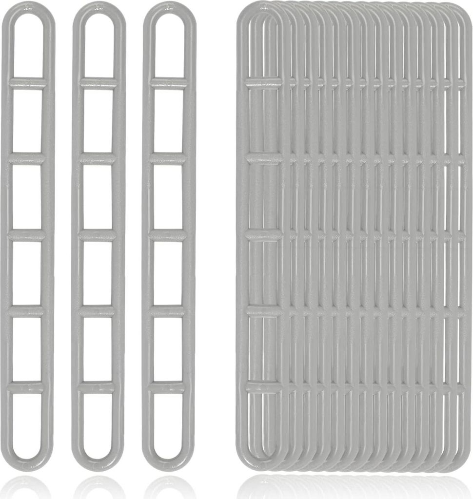 Zelt-Abspannelemente, 20 Stück, PVC-Kunststoff, 21,5 cm, Grau, Extra Stark für Vorzelte und Markisen