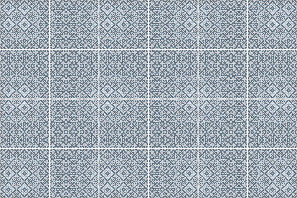 Fliesenaufkleber 15x15 cm – 24 Stück – Selbstklebend – Wasserfest – Pflegeleicht – Hitzebeständig – Für Küche & Bad – Zarte Blume...
