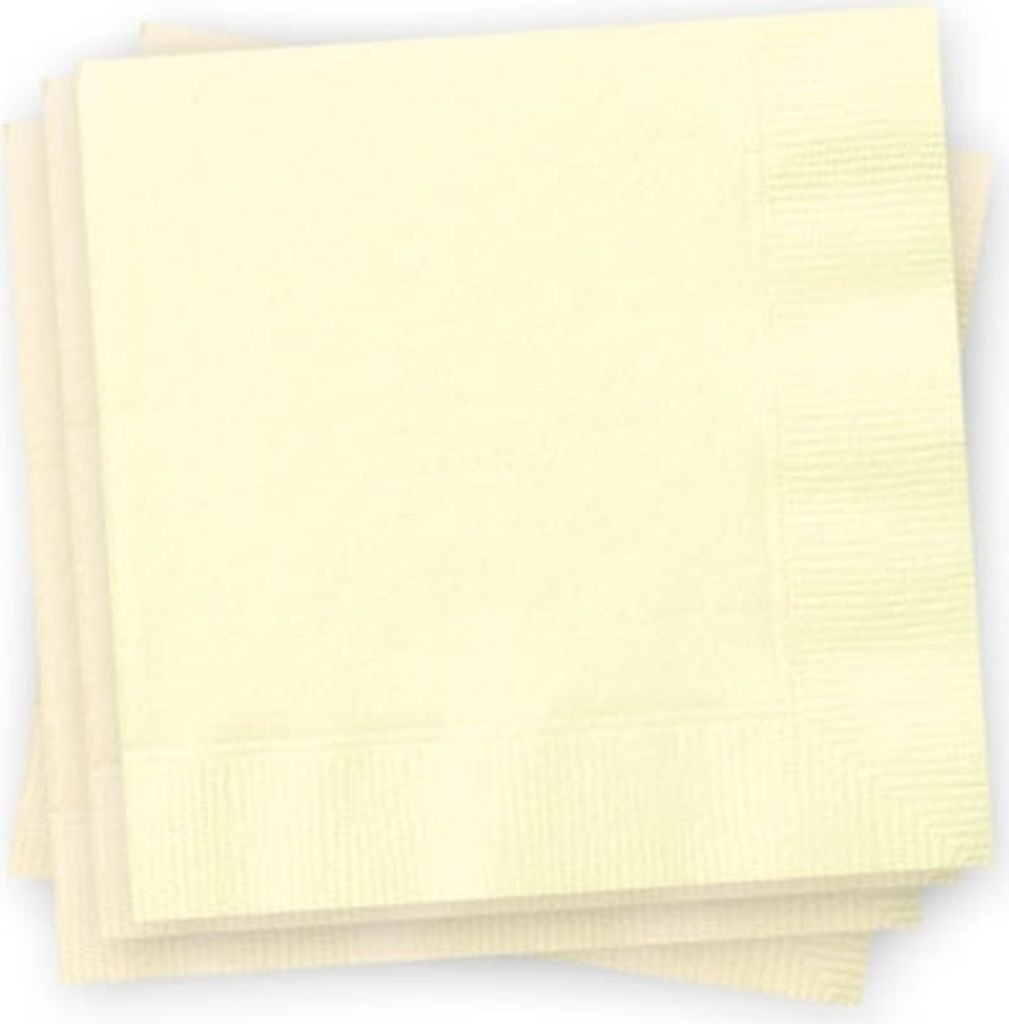 20 Servietten Elfenbein 2-lagig 33x33cm