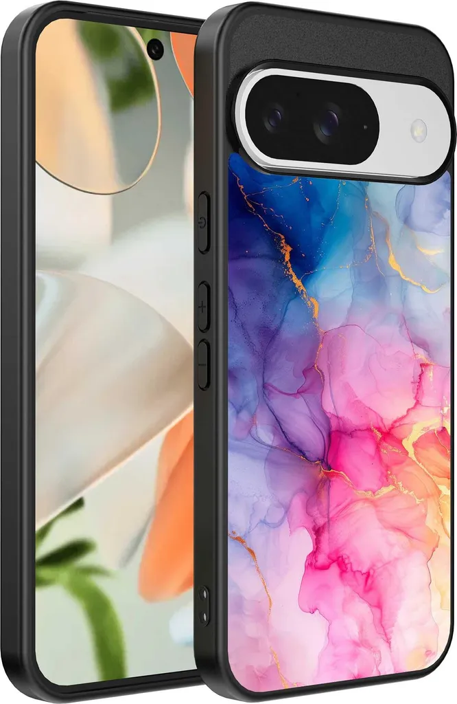 DeinDesign - Custodia In Silicone Trasparente Per Google Pixel 4a, Cover Antiscivolo Con Effetto Glitter/Marmo/Universo