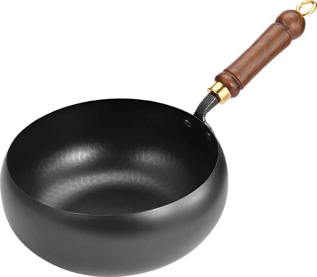 Wok aus reinem Eisen, traditionelle Gusseisenpfanne, unbeschichtet, handgeschmiedet, antihaftbeschichtete Eisenpfanne für Gas- und Induktionsherd