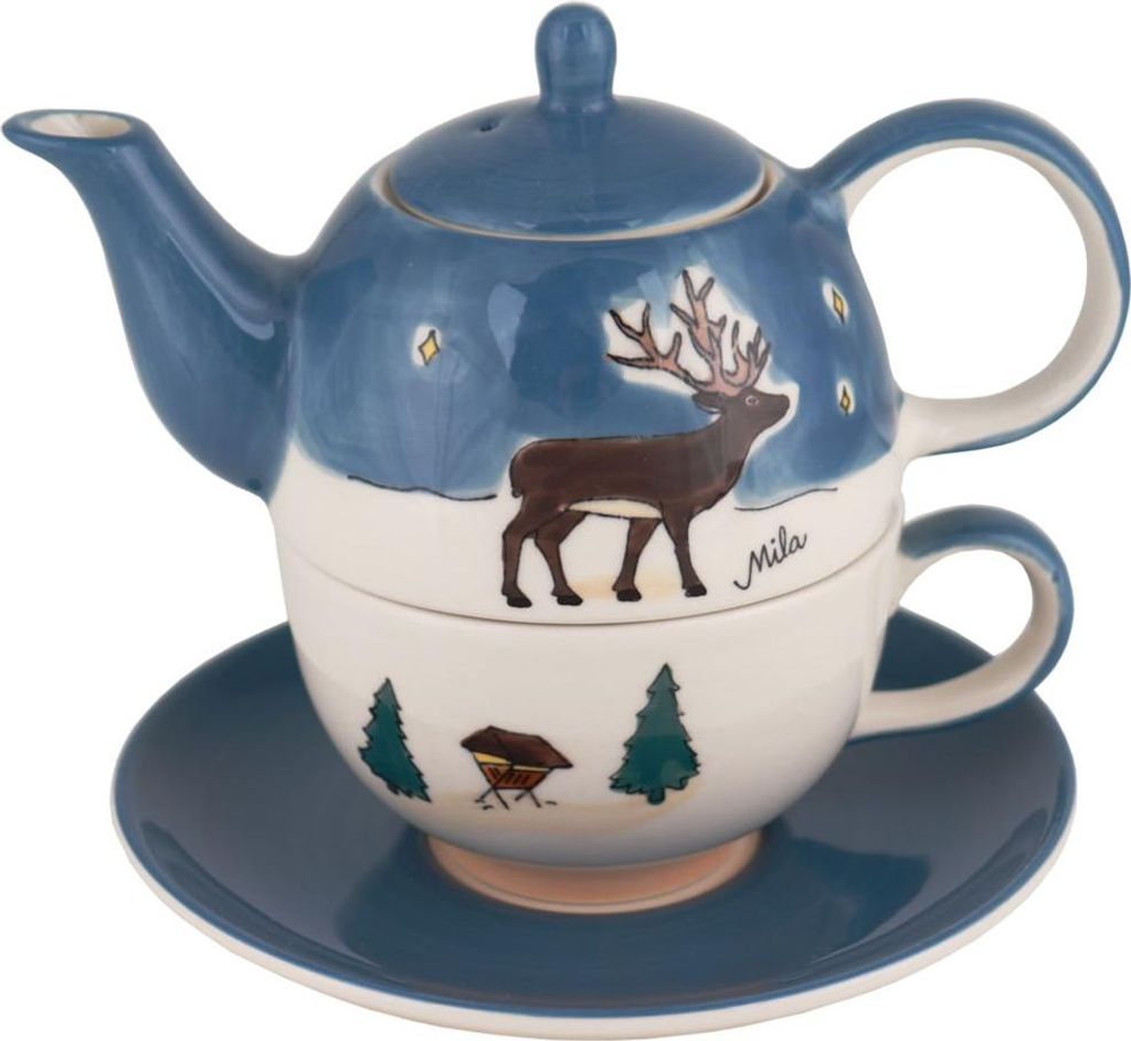 Mila Keramik Tee-Set Tea for One Rotwild