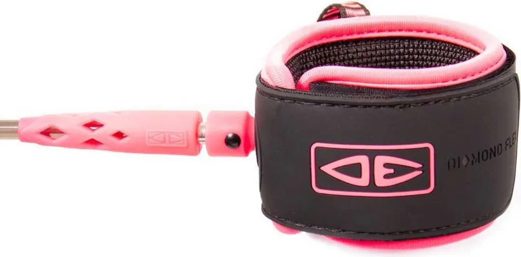 Leash de surf anti-nœuds Ocean & Earth Regular 7'0 Rose résistant