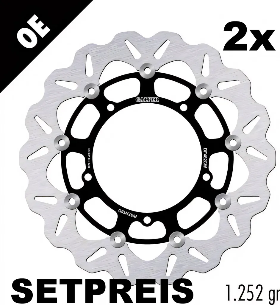 Disques de frein flottants Galfer 310x5mm haute performance Yamaha R6