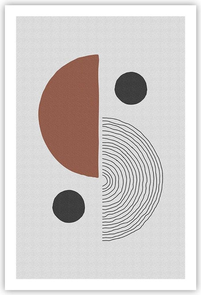 Poster - Poster ohne Rahmen - Abstraktion Figuren Geometrisch - 61x91,5 cm - Wand Bild - Wanddeko - Wandbilder - Kunstposter - Wandposter - Bilder ...