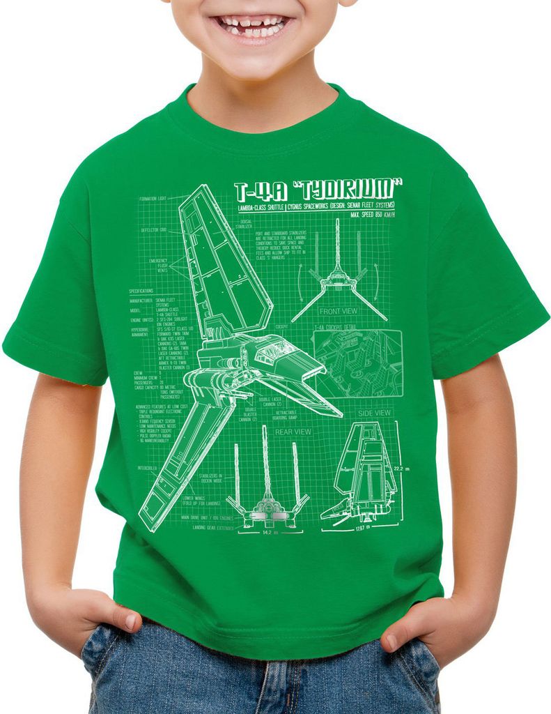 A.N.T. Tydirium Lambda T-4A Shuttle Kinder T-Shirt blaupause raumfähre