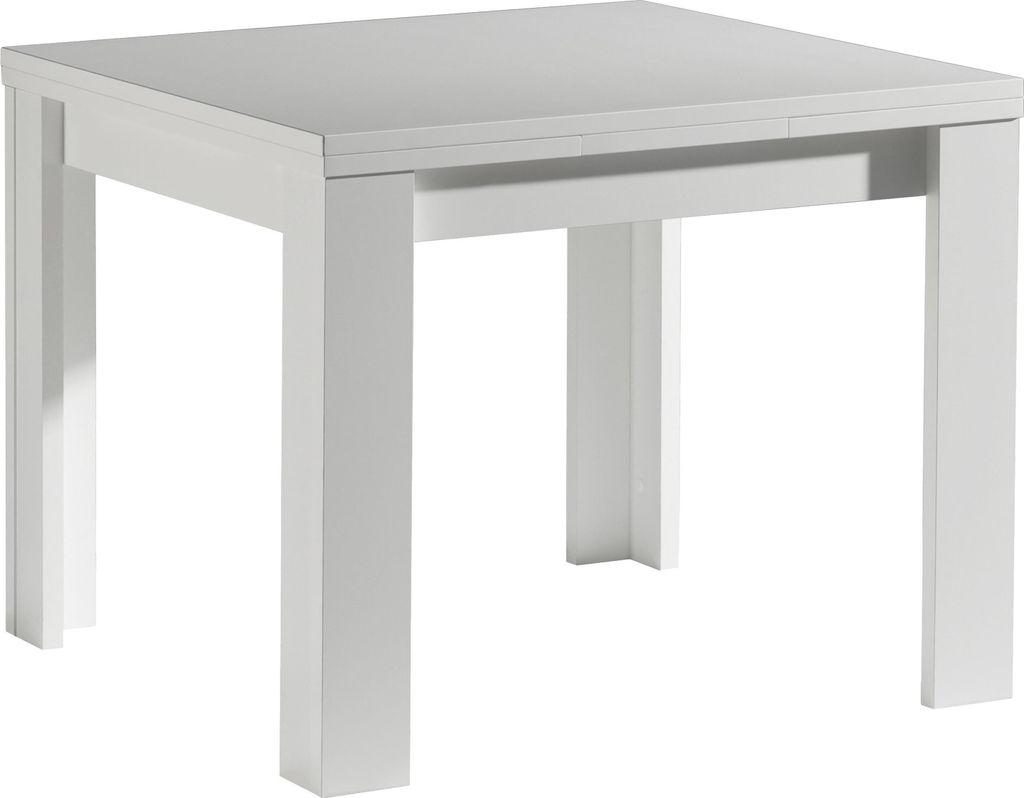 Esstisch >Monterrey< ausziehbar bis 136cm in Weiß matt - 80(136)x78x60cm (BxHxT)