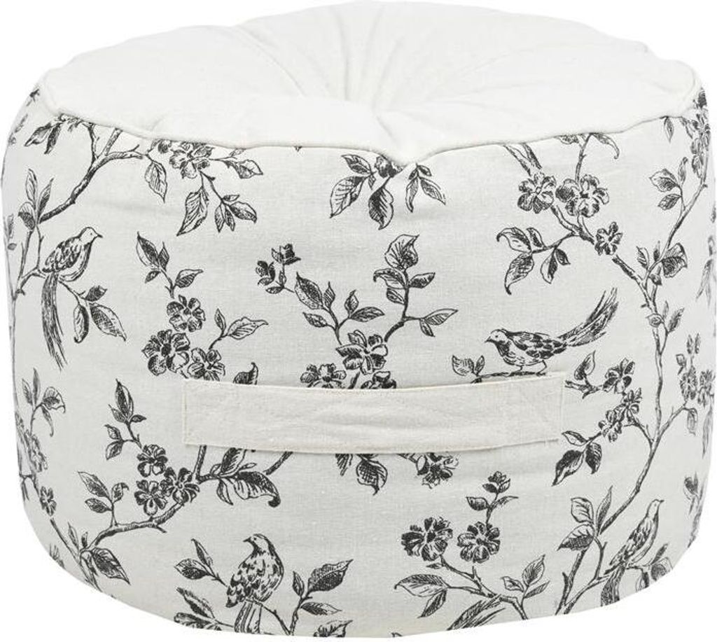 Pouf aus Baumwoll CLARINE, Ø 40 cm