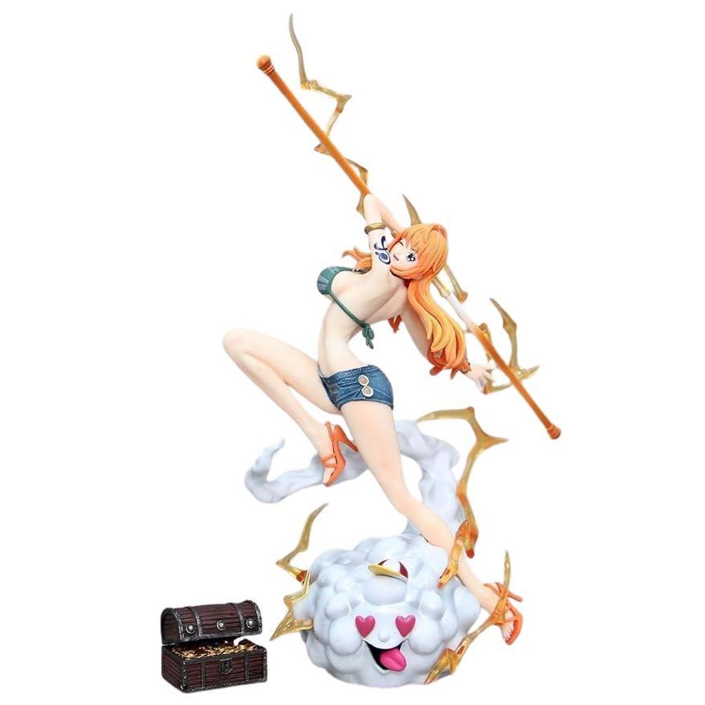 Nerd Clear Nami Figur - One Piece Manga – Anime Sammlerfigur 22 cm | Detailreiche Actionfigur & Manga Statue inkl. Geschenkbox