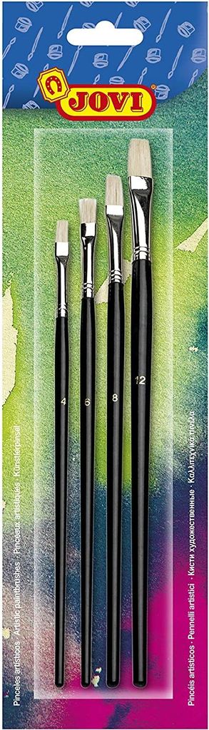 JOVI 4pc brush set (flat #4,6,8,1) Image du produit 