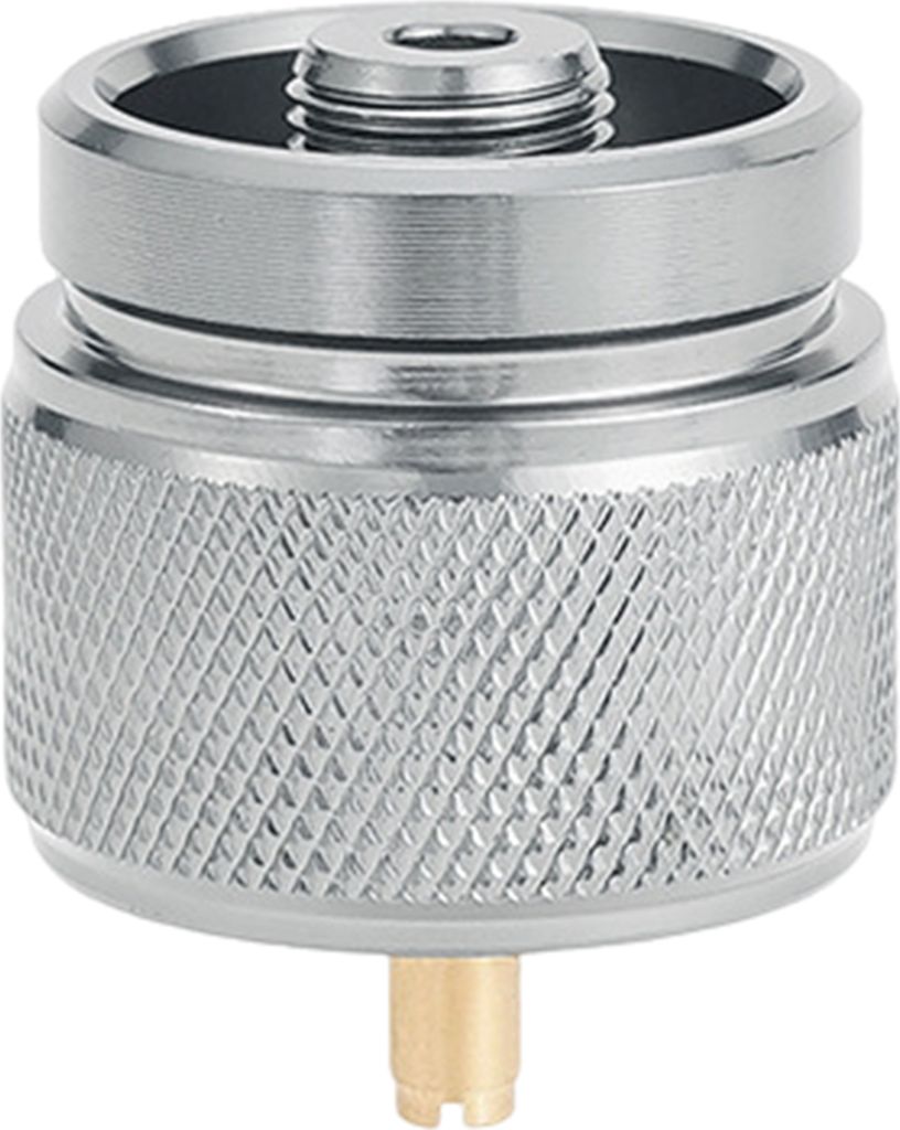 Gastank-Adapter aus Aluminiumlegierung, robust, tragbar, leicht, Propangastank-Umrüstkopf, Konverter, Camping-Gasherd-Zubehör