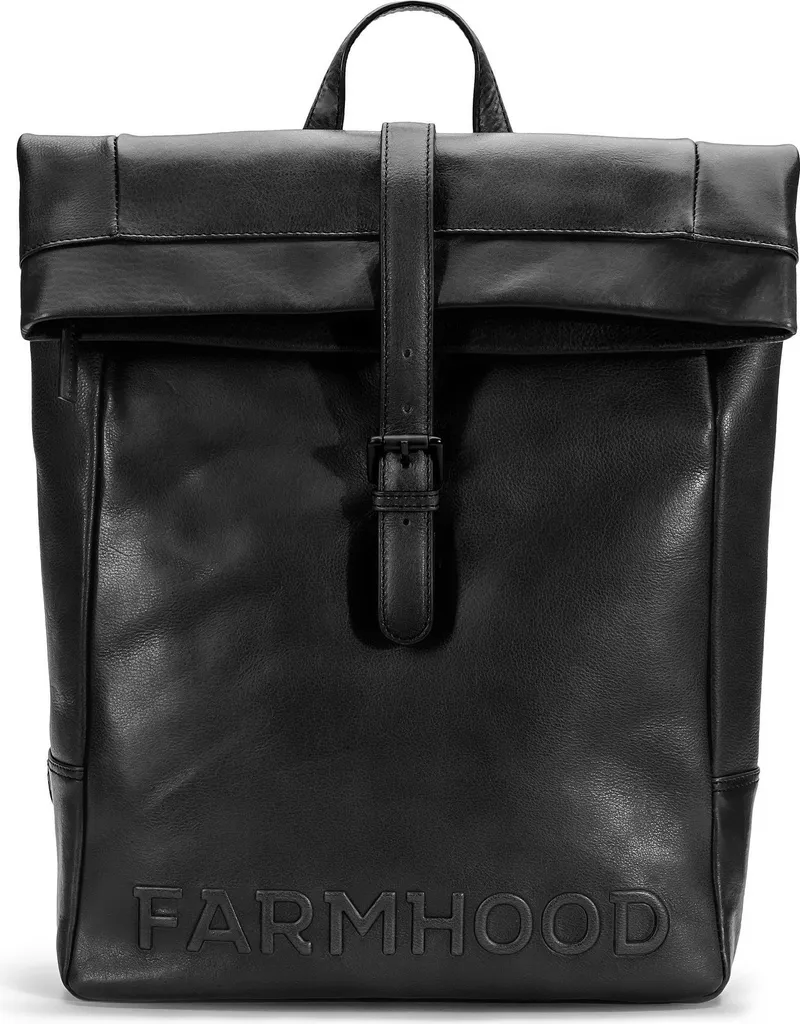 Sac à dos cuir Memphis Farmhood Noir - Protection PC 15 pouces chic