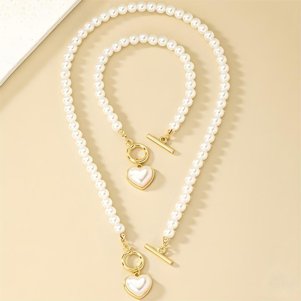 Elegantes Schmuckset PS-38771 in Weiß / Gold KP38771