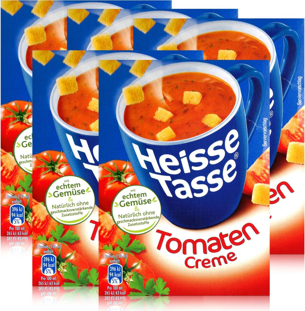 Heisse Tasse Tomaten Creme mit Croûtons 3 Beutel á 21g (5er Produktbild 