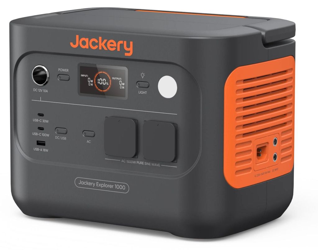 Jackery Explorer 1000V2, AC, Zigarettenanzünder, Solar, Produktbild 