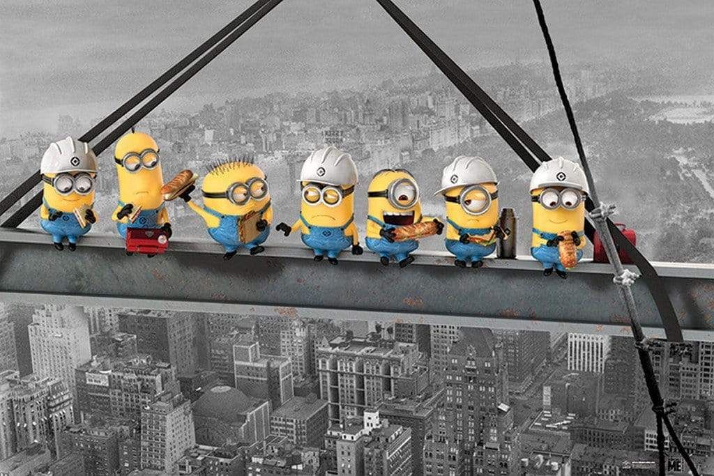Pyramida Despicable Me Minions Oběd na mrakodrapu Plakát Obrázek produktu 