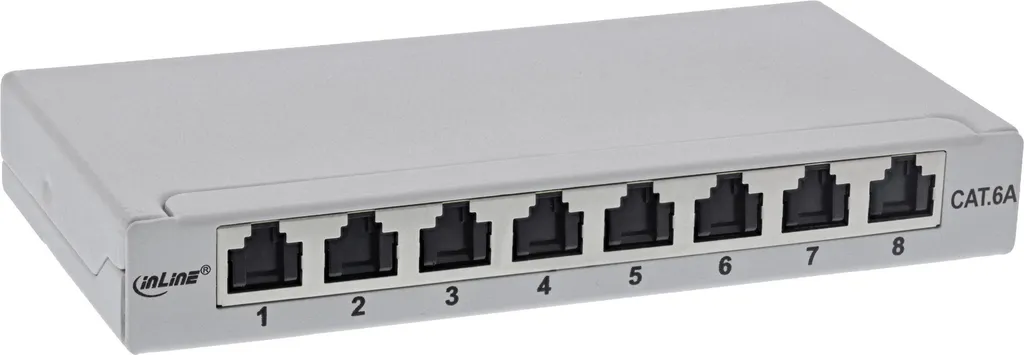 Soluzione Networking InLine 76818A: Patch Panel 8P Cat.6A Grigio