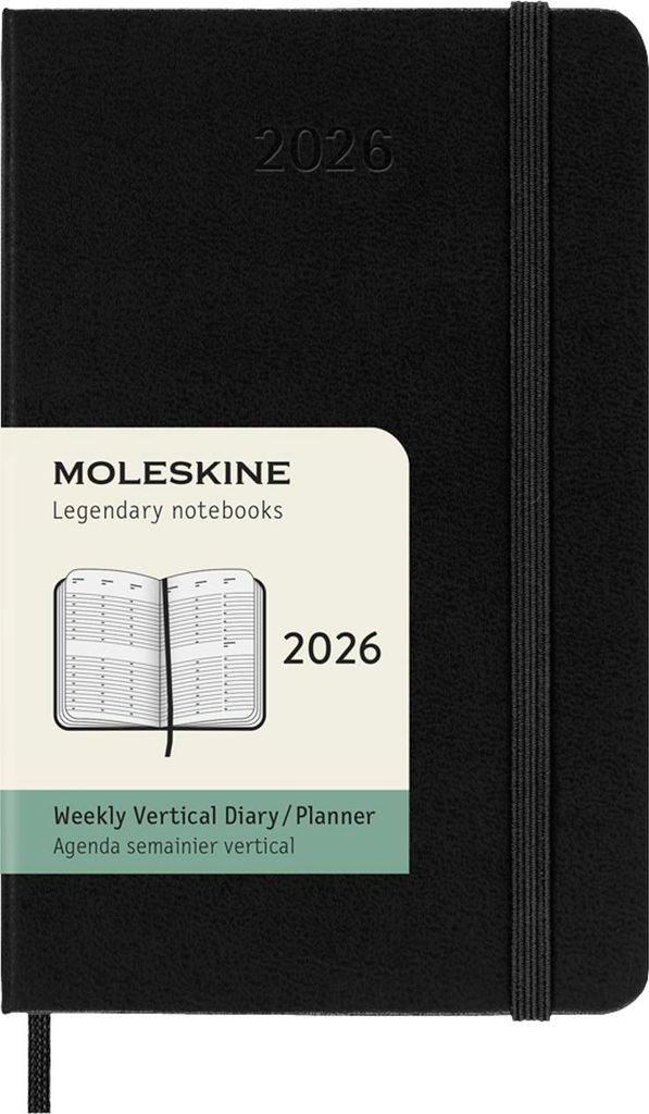 MOLESKINE Taschenkalender 2026 Wochen P/A6 schwarz