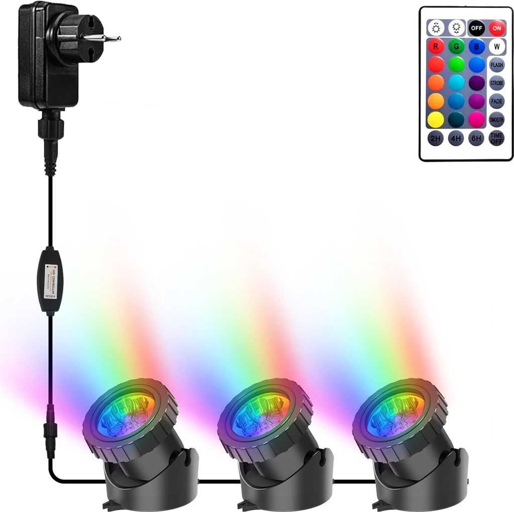 Teichbeleuchtung LED Unterwasser Unterwasserbeleuchtung RGB Produktbild 