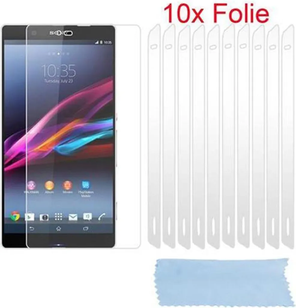 Cadorabo 10x pellicola protettiva per Sony Xperia Z2 in bianco, altamente trasparente