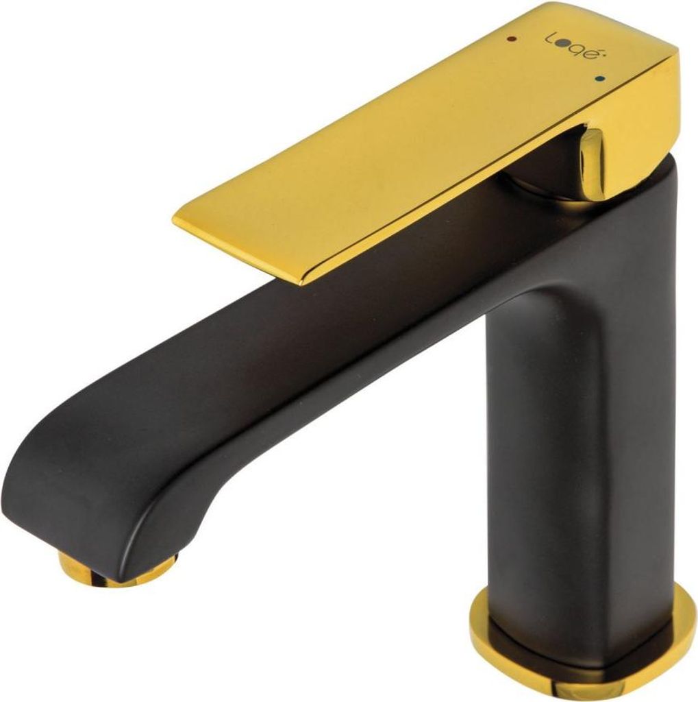 Logé Maroko 31 schwarz-goldene Waschtisch-Armatur
