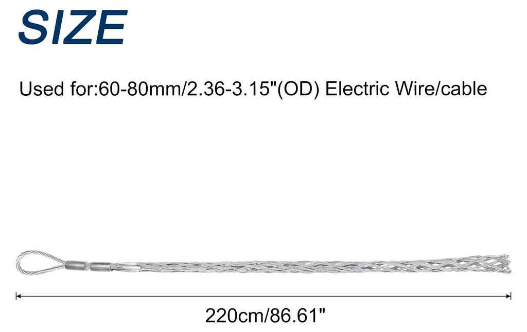 Kabelstrumpf fš¹r Kabelstangen 60-80mm ?, Kabeleinziehhilfe 2.2m Verzinkter Stahl Einziehfeder Einziehspirale fš¹r Elektrische Kabel Kabelverle...