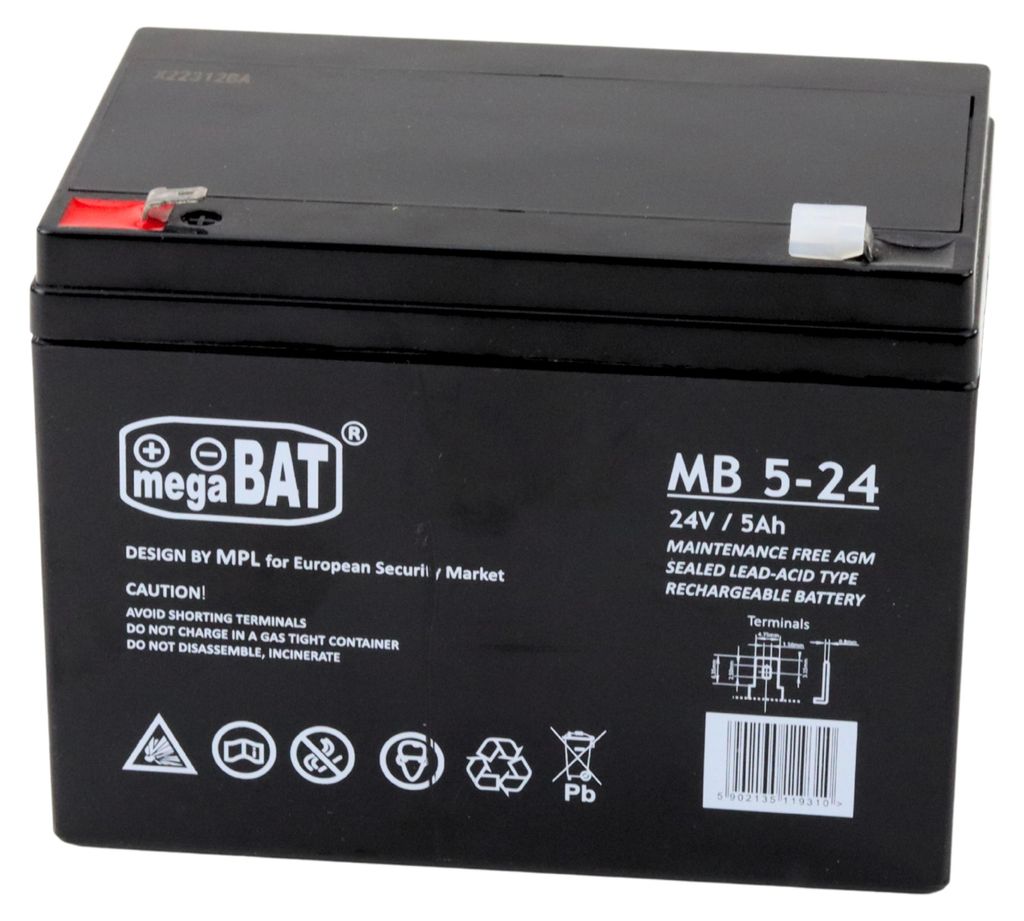 Batterie Agm Gel pour un véhicule avec une batterie 24v5ah Image du produit 