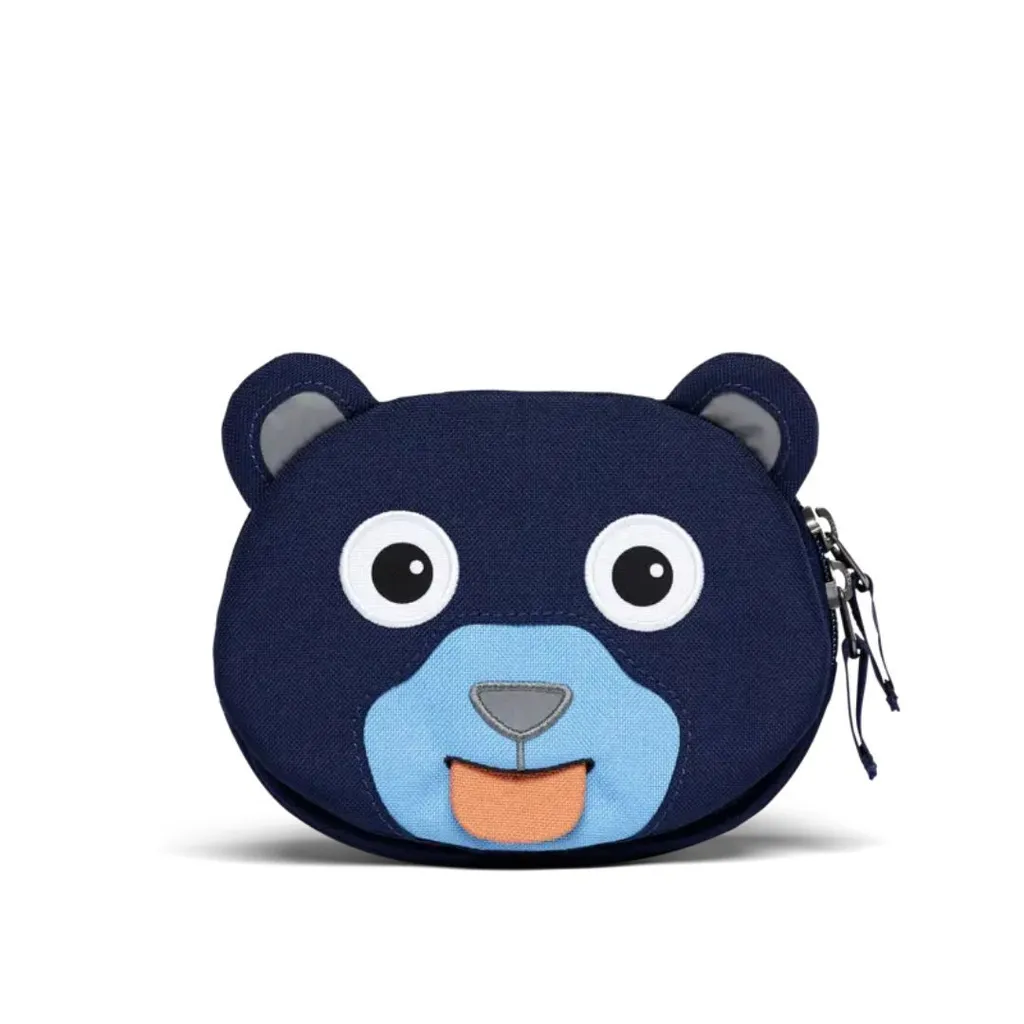 Sac de guidon Affenzahn bleu brodé - Accessoire vélo enfant durable