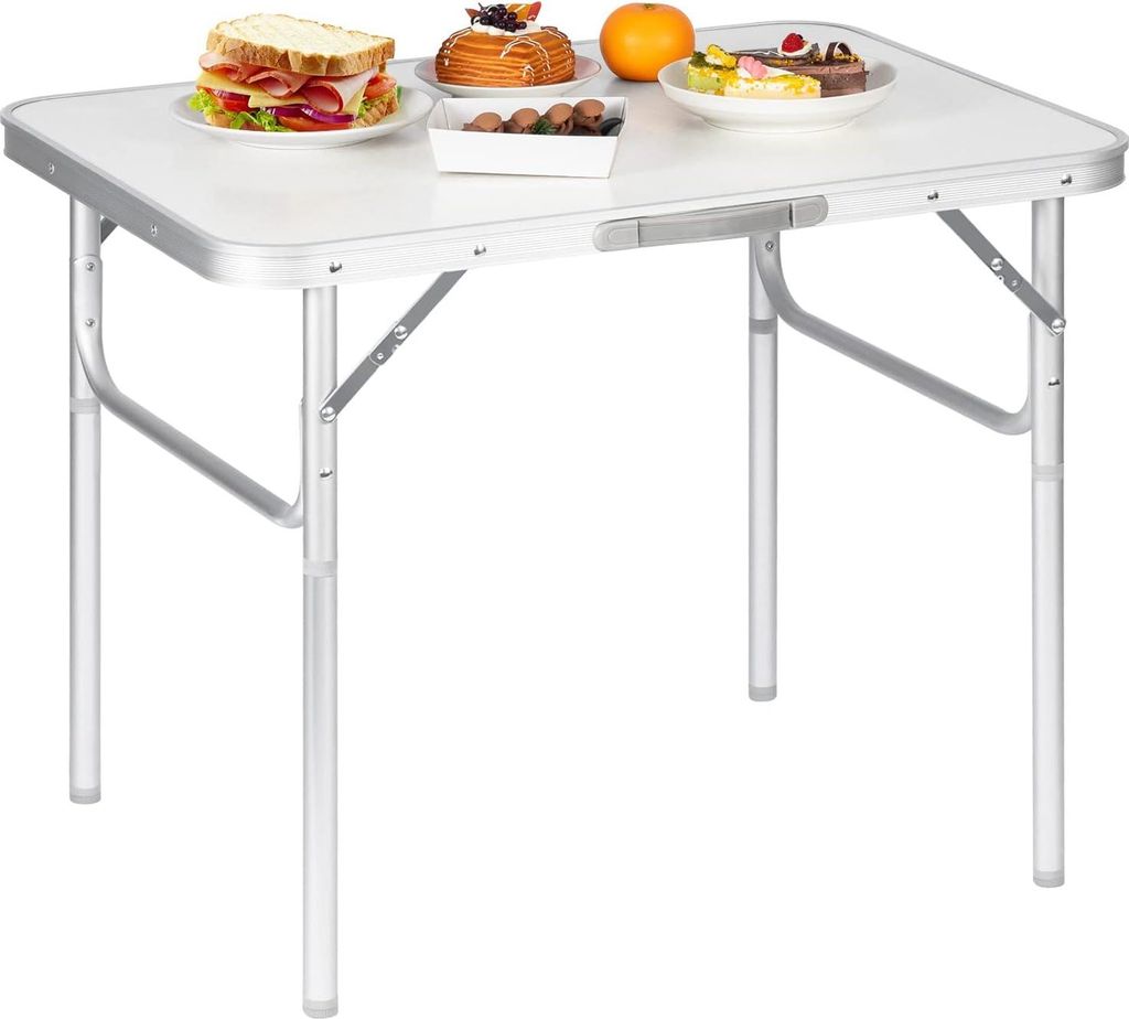 Picknicktafel Wandeltafel inklapbaar in Aluminium und MDF - Campingtafel höhenverstellbar